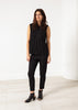 Zip Back Circle Blouse in Black