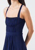 Ruched Party Dress in Navy