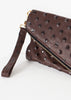 Roxanne Leather Clutch in Brown