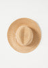 Wrapped Up Hat in Straw/White